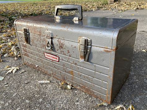 vintage sears craftsman metal tool box 6512 value|Vintage Sears Craftsman 6512 20” Gray Metal Tool Box w/ Tray .